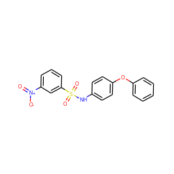 O=[N+]([O-])c1cccc(S(=O)(=O)Nc2ccc(Oc3ccccc3)cc2)c1 ZINC000004354022