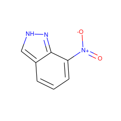 O=[N+]([O-])c1cccc2c[nH]nc12 ZINC000006473422