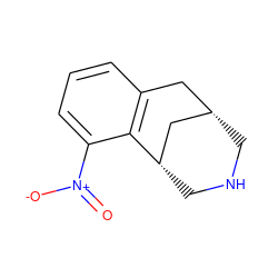 O=[N+]([O-])c1cccc2c1[C@H]1CNC[C@@H](C2)C1 ZINC000028474567