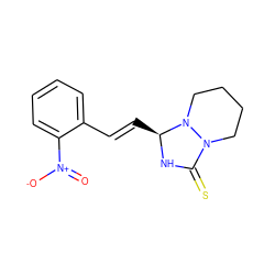 O=[N+]([O-])c1ccccc1/C=C/[C@@H]1NC(=S)N2CCCCN12 ZINC000096282429