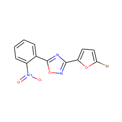 O=[N+]([O-])c1ccccc1-c1nc(-c2ccc(Br)o2)no1 ZINC000000116799