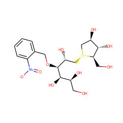 O=[N+]([O-])c1ccccc1CO[C@@H]([C@H](O)C[S@@+]1C[C@@H](O)[C@H](O)[C@H]1CO)[C@H](O)[C@@H](O)CO ZINC000653693893