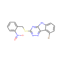 O=[N+]([O-])c1ccccc1CSc1nnc2c(n1)[nH]c1cccc(Br)c12 ZINC000205093464