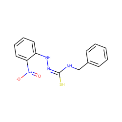 O=[N+]([O-])c1ccccc1N/N=C(/S)NCc1ccccc1 ZINC000013805545