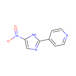 O=[N+]([O-])c1cnc(-c2ccncc2)[nH]1 ZINC000169344100