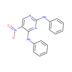 O=[N+]([O-])c1cnc(Nc2ccccc2)nc1Nc1ccccc1 ZINC000004117085