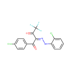 O=C(/C(=N\Nc1ccccc1Cl)C(=O)C(F)(F)F)c1ccc(Cl)cc1 ZINC000071331097