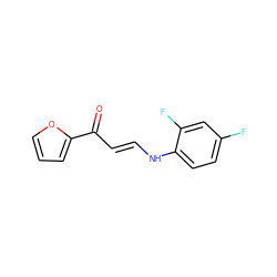 O=C(/C=C/Nc1ccc(F)cc1F)c1ccco1 ZINC000000616225