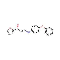 O=C(/C=C/Nc1ccc(Oc2ccccc2)cc1)c1ccco1 ZINC000002841217