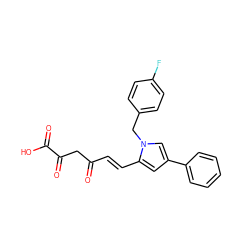 O=C(/C=C/c1cc(-c2ccccc2)cn1Cc1ccc(F)cc1)CC(=O)C(=O)O ZINC000299868252