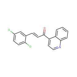 O=C(/C=C/c1cc(Cl)ccc1Cl)c1ccnc2ccccc12 ZINC000103216049