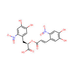 O=C(/C=C/c1cc(O)c(O)cc1[N+](=O)[O-])O[C@H](Cc1cc(O)c(O)cc1[N+](=O)[O-])C(=O)O ZINC000029054821