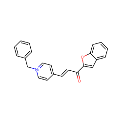 O=C(/C=C/c1cc[n+](Cc2ccccc2)cc1)c1cc2ccccc2o1 ZINC000473151599