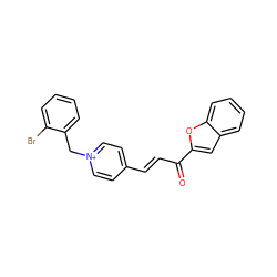 O=C(/C=C/c1cc[n+](Cc2ccccc2Br)cc1)c1cc2ccccc2o1 ZINC000473151510