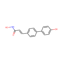 O=C(/C=C/c1ccc(-c2ccc(O)cc2)cc1)NO ZINC000034852064