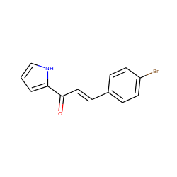 O=C(/C=C/c1ccc(Br)cc1)c1ccc[nH]1 ZINC000098083889