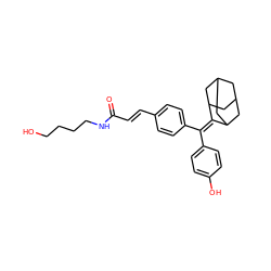 O=C(/C=C/c1ccc(C(=C2C3CC4CC(C3)CC2C4)c2ccc(O)cc2)cc1)NCCCCO ZINC001772657826