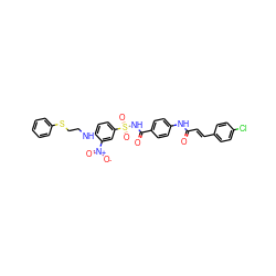 O=C(/C=C/c1ccc(Cl)cc1)Nc1ccc(C(=O)NS(=O)(=O)c2ccc(NCCSc3ccccc3)c([N+](=O)[O-])c2)cc1 ZINC001772593804