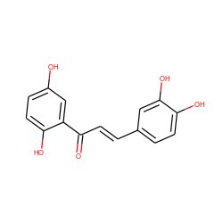 O=C(/C=C/c1ccc(O)c(O)c1)c1cc(O)ccc1O ZINC000013834215