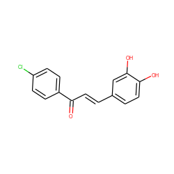 O=C(/C=C/c1ccc(O)c(O)c1)c1ccc(Cl)cc1 ZINC000013834198