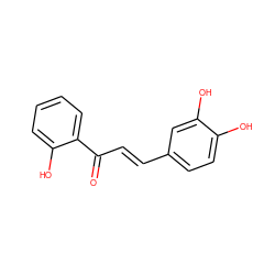 O=C(/C=C/c1ccc(O)c(O)c1)c1ccccc1O ZINC000005277875