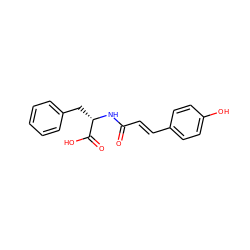 O=C(/C=C/c1ccc(O)cc1)N[C@@H](Cc1ccccc1)C(=O)O ZINC000143745833