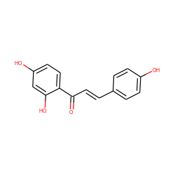 O=C(/C=C/c1ccc(O)cc1)c1ccc(O)cc1O ZINC000003869608