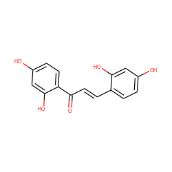 O=C(/C=C/c1ccc(O)cc1O)c1ccc(O)cc1O ZINC000014726082