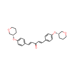 O=C(/C=C/c1ccc(O[C@H]2CCCOC2)cc1)/C=C/c1ccc(O[C@H]2CCCOC2)cc1 ZINC000049125315