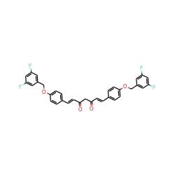 O=C(/C=C/c1ccc(OCc2cc(F)cc(F)c2)cc1)CC(=O)/C=C/c1ccc(OCc2cc(F)cc(F)c2)cc1 ZINC000653691241