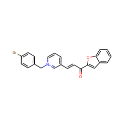 O=C(/C=C/c1ccc[n+](Cc2ccc(Br)cc2)c1)c1cc2ccccc2o1 ZINC000473145131