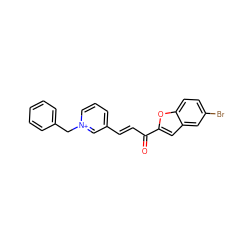 O=C(/C=C/c1ccc[n+](Cc2ccccc2)c1)c1cc2cc(Br)ccc2o1 ZINC000473153083