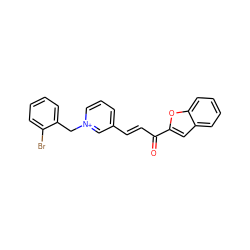 O=C(/C=C/c1ccc[n+](Cc2ccccc2Br)c1)c1cc2ccccc2o1 ZINC000473155143