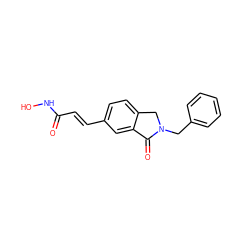 O=C(/C=C/c1ccc2c(c1)C(=O)N(Cc1ccccc1)C2)NO ZINC000028951906