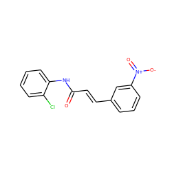 O=C(/C=C/c1cccc([N+](=O)[O-])c1)Nc1ccccc1Cl ZINC000000063816