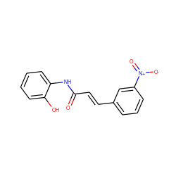 O=C(/C=C/c1cccc([N+](=O)[O-])c1)Nc1ccccc1O ZINC000000063865