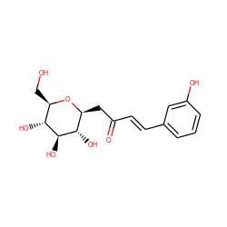 O=C(/C=C/c1cccc(O)c1)C[C@@H]1O[C@H](CO)[C@@H](O)[C@H](O)[C@H]1O ZINC000095582164