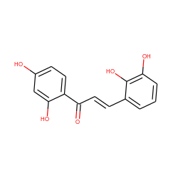 O=C(/C=C/c1cccc(O)c1O)c1ccc(O)cc1O ZINC000014726080