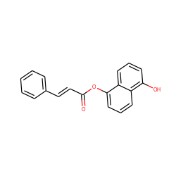 O=C(/C=C/c1ccccc1)Oc1cccc2c(O)cccc12 ZINC000001017110