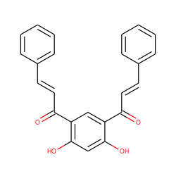 O=C(/C=C/c1ccccc1)c1cc(C(=O)/C=C/c2ccccc2)c(O)cc1O ZINC000012418129