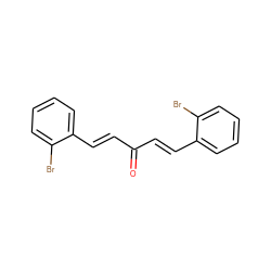 O=C(/C=C/c1ccccc1Br)/C=C/c1ccccc1Br ZINC000040979901