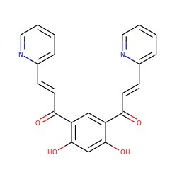 O=C(/C=C/c1ccccn1)c1cc(C(=O)/C=C/c2ccccn2)c(O)cc1O ZINC000073197579