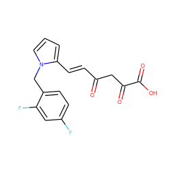 O=C(/C=C/c1cccn1Cc1ccc(F)cc1F)CC(=O)C(=O)O ZINC000103295930