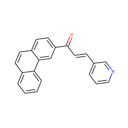 O=C(/C=C/c1cccnc1)c1ccc2ccc3ccccc3c2c1 ZINC001772623558