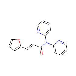 O=C(/C=C/c1ccco1)N(c1ccccn1)c1ccccn1 ZINC000037868910