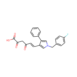 O=C(/C=C/c1cn(Cc2ccc(F)cc2)cc1-c1ccccc1)CC(=O)C(=O)O ZINC000299859888