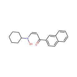 O=C(/C=C\N(O)C1CCCCC1)c1ccc2ccccc2c1 ZINC000100642387