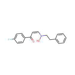 O=C(/C=C\N(O)CCc1ccccc1)c1ccc(F)cc1 ZINC000027326135