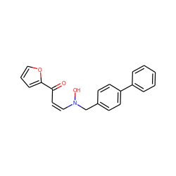 O=C(/C=C\N(O)Cc1ccc(-c2ccccc2)cc1)c1ccco1 ZINC000100642461