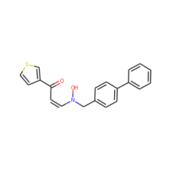 O=C(/C=C\N(O)Cc1ccc(-c2ccccc2)cc1)c1ccsc1 ZINC000100642396